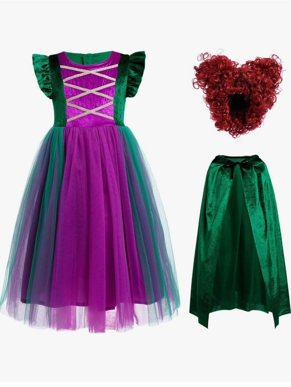 NWT Hocus Pocus Winnifred Sanderson Kids Girls costume Witch Cosplay Sz 4/5